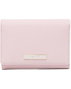 agnès b. Leather Wallet - Pink