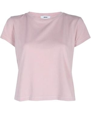 Agolde Adine Shrunken T-Shirt - Pink