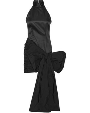 ROTATE BIRGER CHRISTENSEN Halter-Neck Bow-Detail Dress - Black