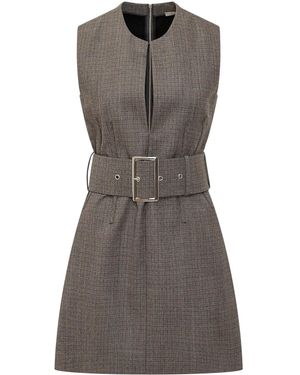 Stella McCartney Minikleid mit Gürtel - Grau