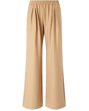 Pinko Pleated Elastic-Waist Trousers - Natural