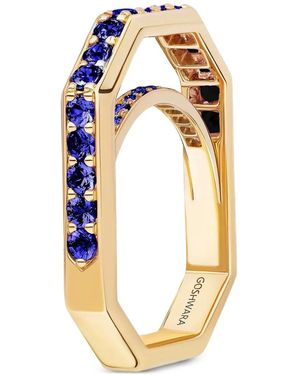 Goshwara Sapphire Square Ring - Metallic