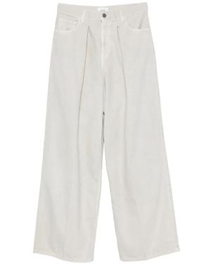 Haikure Candy Pleated-Detailing Wide-Leg Jeans - White
