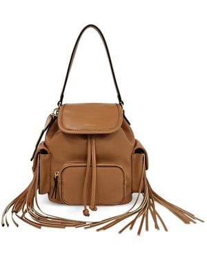 Le Pandorine Fringe-Detail Backpack - Brown