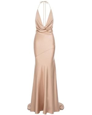 ROSERRY Vestido Largo Ibiza Con Cuello Desbocado Halter - Blanco