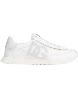 Dolce & Gabbana Logo-Patch Panelled Sneakers - White
