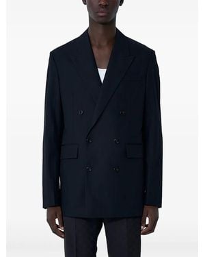 Gucci Double-Breasted Notched-Lapel Blazer - Blue