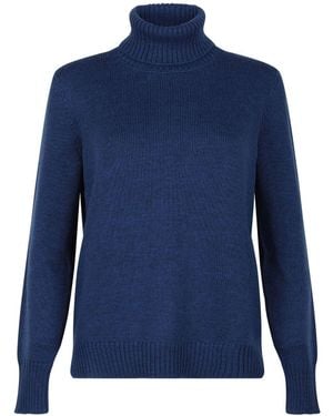 Gran Sasso Roll-Neck Jumper - Blue