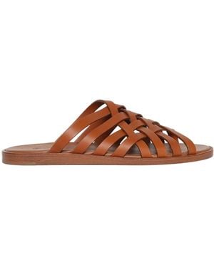 Loro Piana Bayonne Interwoven Slides - Brown