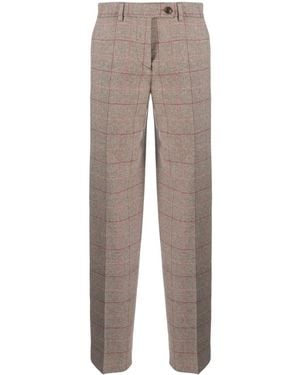 Fortela Checked Tailored Trousers - Grey