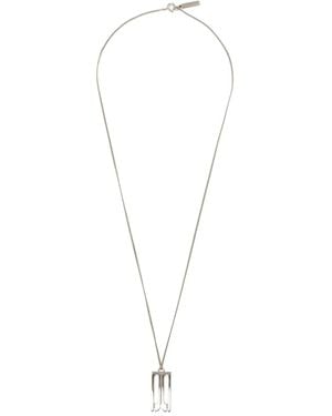 Victoria Beckham B Frame Necklace - White