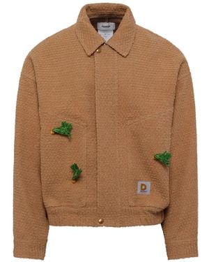 Doublet Tilled Field Carrot-Embellished Jacket - Brown