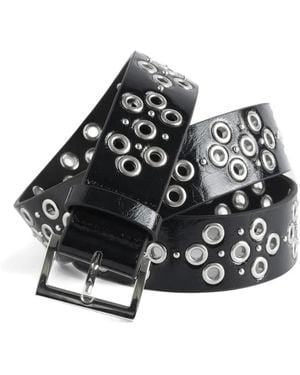 Zadig & Voltaire Starlight Eyelet-Embellished Belt - Black