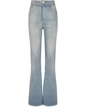 Balmain Jeans Mit Logo-Patch - Blau