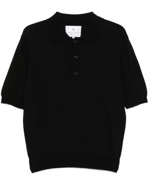 Seven Gauge Poloshirt Aus Krepp - Schwarz