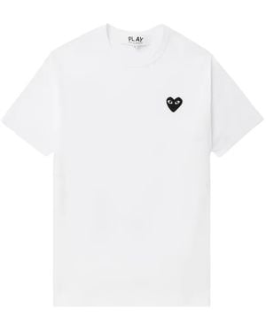 Comme des Garçons Camiseta Con Parche De Corazón - Blanco
