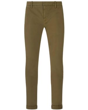 Dondup Logo-Plaque Trousers - Green