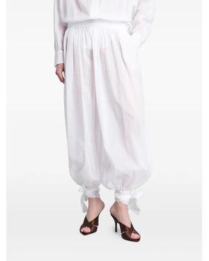 ANDAMANE Noor Tie-Fastening Elasticated-Waist Trousers - White