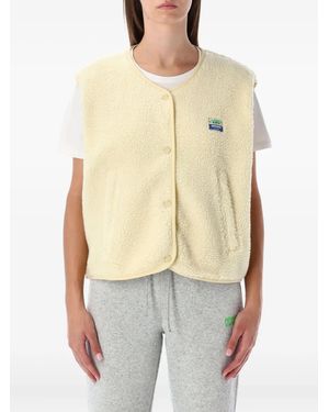 American Vintage Hoktown Button-Fastening Teddy Gilet - Natural