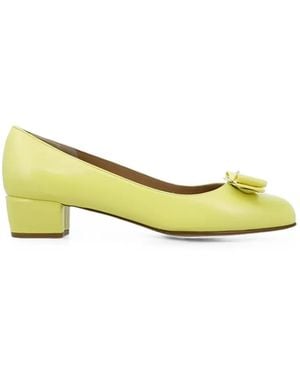 Ferragamo Pumps Mit Vara-Schleife - Gelb