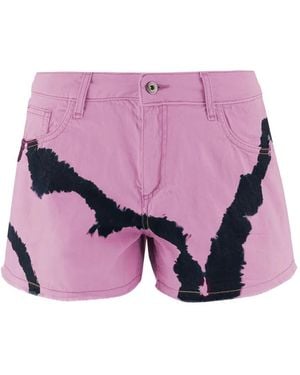 DON'T @ ME Pantalones Vaqueros Cortos Con Motivo Tie-Dye - Rosa