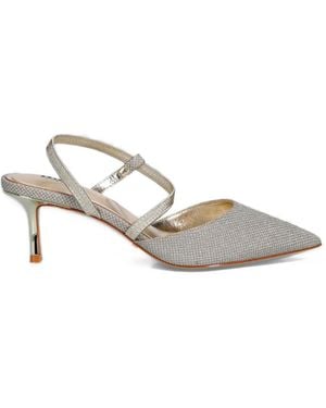 Dune Charming Glitter-Effect Slingback Pumps - White
