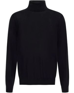 Roberto Cavalli Turtleneck Wool Sweater - Blue
