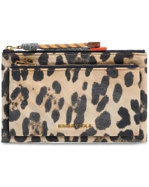 Bimba Y Lola Leopard-Print Wallet - Grey