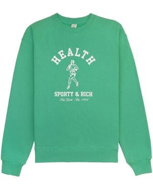 Sporty & Rich Ny Running Club スウェットシャツ - グリーン