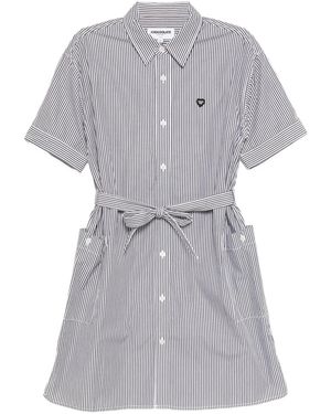 Chocoolate Striped-Print Dress - Grey