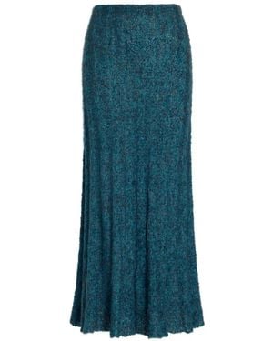 Proenza Schouler Joelle Mohair Rok Met Lus - Blauw