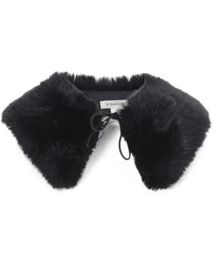 By Malene Birger Cowie Faux-Fur Tie-Fastening Scarf - Black