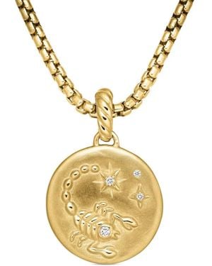 David Yurman 18Kt Geelgouden Scorpio Halsketting Met Diamant - Metallic