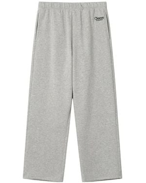 Chocoolate Wide-Leg Track Pants - Grey