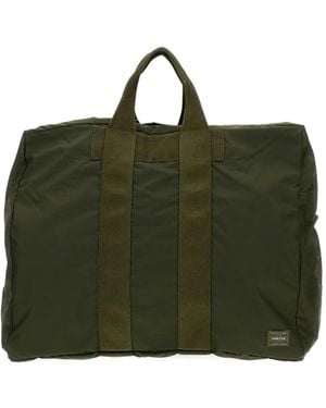 Porter-Yoshida and Co Logo-patch Messenger Bag - グリーン