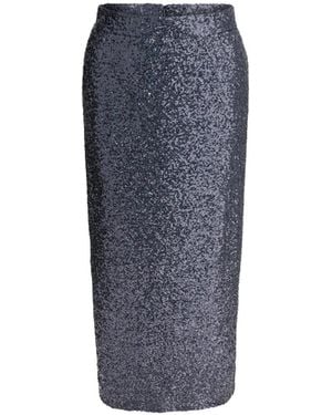 Semler Sequinned Pencil Skirt - Blue