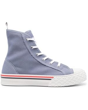 Thom Browne Zapatillas altas con rayas RWB - Azul