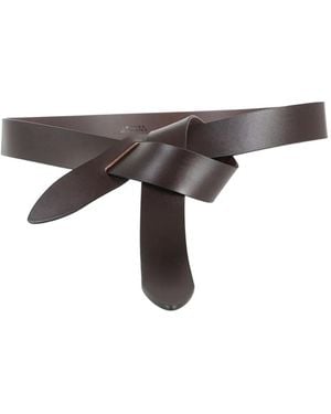 Isabel Marant Knotted leather belt - Marrón