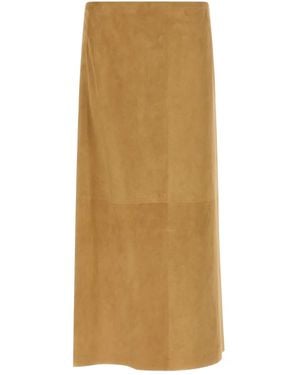 The Row Danas High-Waist Midi Skirt - Natural