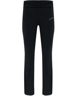 MISBHV Branding-Detail Flared Pants - Blue