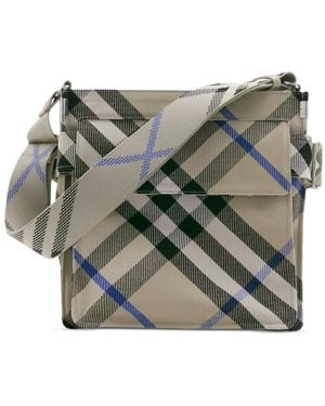 Burberry Kleine Trench Tote Bag Mit Check - Grau