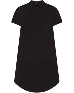 Courreges Funnel Neck Mini Dress - Black
