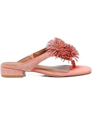 Kurt Geiger ビジュートリム ポンポンサンダル - レッド