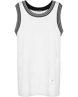Moschino Scoop-Neck Sleeveless Tank Top - Black