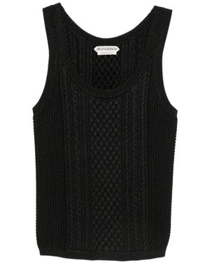 JW Anderson Top De Punto De Ochos - Negro