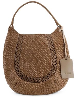 IBELIV Lamia Woven Shoulder Bag - Brown