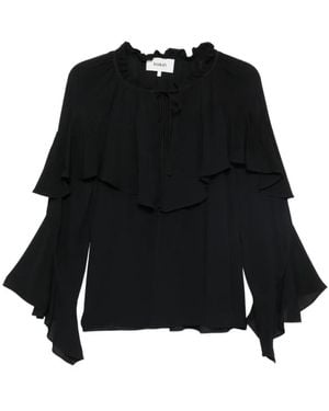 Ba&sh Betty Ruffled Long-Sleeve Blouse - Black