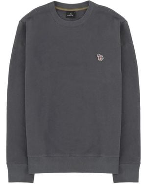 Paul Smith Logo-Embroidered Cotton Sweatshirt - Grey