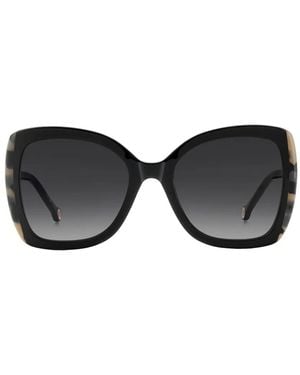 Carolina Herrera Tortoiseshell-Effect Squared-Frame Sunglasses - Black