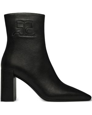 ブーツその他 COURREGES BLACK LEATHER AMERICANA BOOTS VESSAB012CR00689999_3.jpg